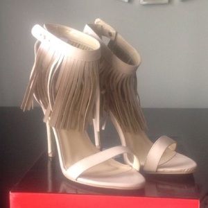 HILDA 67 WOMENS STILETTO FRINGE HIGH HEEL SANDALS